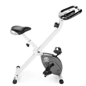 Marcy Foldable Upright Exercise Bike with Adjustable Resistance for Cardio Workout