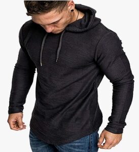Lexiart Mens Fashion Athletic Hoodies Sport Sweatshirt Solid Color Fleece Pullover