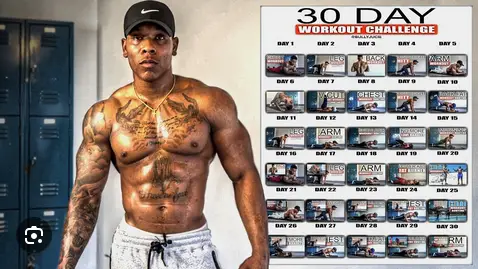 30 Day Workout Challenge Printable for Total Body Results 2 30 Day Workout Challenge
