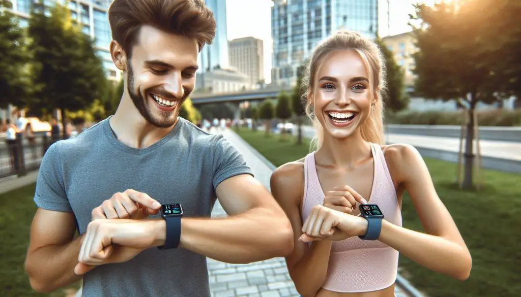 competing in a fitness challenge