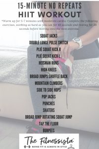 15 Minute High Intensity Cardio Workout