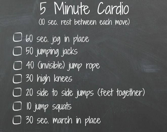 Five Minute Cardio Workout